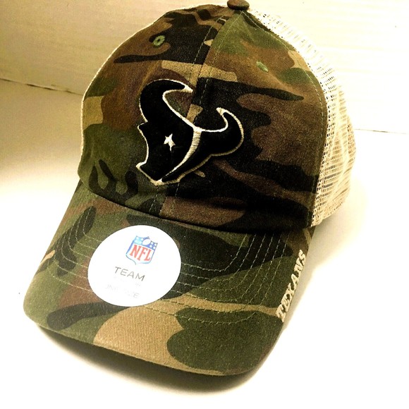 NFL Houston Texans Football Trucker Mossy Oak Camo Hat Cap NEW with tags hunting - Picture 1 of 6